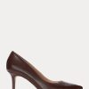 Brown Women’s Ralph Lauren Lanette Burnished Leather Heels