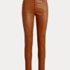 Brown Women’s Ralph Lauren Leather High-Rise Skinny Ankle Pants Brown Women’s Ralph Lauren Leather High-Rise Skinny Ankle Pants