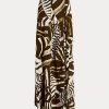 Brown Women’s Ralph Lauren Liliosa Zebra-Print Linen Voile Skirts