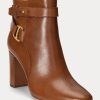 Brown Women’s Ralph Lauren Madelyn Burnished Leatherie Boots