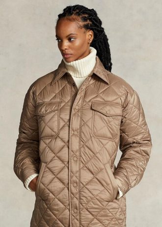 Brown Women’s Ralph Lauren Oversize Water-repellent Quilted  Coats