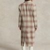 Brown Women’s Ralph Lauren Plaid Wool-blend   Coats