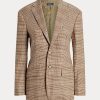 Brown Women’s Ralph Lauren Plaid Wool-Linen Tweed Jackets