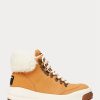 Brown Women’s Ralph Lauren Polo Sport Suede & Shearling Boots