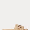 Brown Women’s Ralph Lauren Raffia Logo Slippers Brown Women’s Ralph Lauren Raffia Logo Slippers