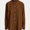Brown Women’s Ralph Lauren Relaxed Fit Linen Shirts