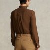 Brown Women’s Ralph Lauren Relaxed Fit Linen Shirts
