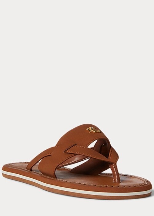 Brown Women’s Ralph Lauren Rosalind Slippers Brown Women’s Ralph Lauren Rosalind Slippers