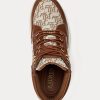 Brown Women’s Ralph Lauren Rylee Monogram Jacquard High-Top Sneakers Brown Women’s Ralph Lauren Rylee Monogram Jacquard High-Top Sneakers