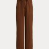 Brown Women’s Ralph Lauren Silk-Blend Wide-Leg Pants Brown Women’s Ralph Lauren Silk-Blend Wide-Leg Pants
