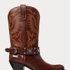 Brown Women’s Ralph Lauren Studded Calfskin Western Boots Brown Women’s Ralph Lauren Studded Calfskin Western Boots