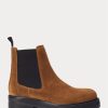 Brown Women’s Ralph Lauren Suede Lug Chelsea Boots