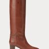 Brown Women’s Ralph Lauren Tall Calfskin Boots