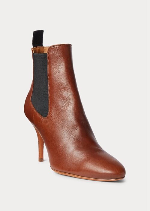 Brown Women’s Ralph Lauren Vachetta Calfskin Kitten-Heel Boots Brown Women’s Ralph Lauren Vachetta Calfskin Kitten-Heel Boots