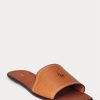 Brown Women’s Ralph Lauren Vachetta Leather Slippers Brown Women’s Ralph Lauren Vachetta Leather Slippers