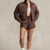 Brown Women’s Ralph Lauren Water-repellent Cropped Quilted  Jackets