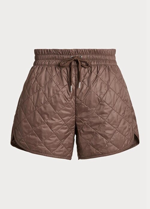 Brown Women’s Ralph Lauren Water-repellent Quilted Drawstring Shorts Brown Women’s Ralph Lauren Water-repellent Quilted Drawstring Shorts