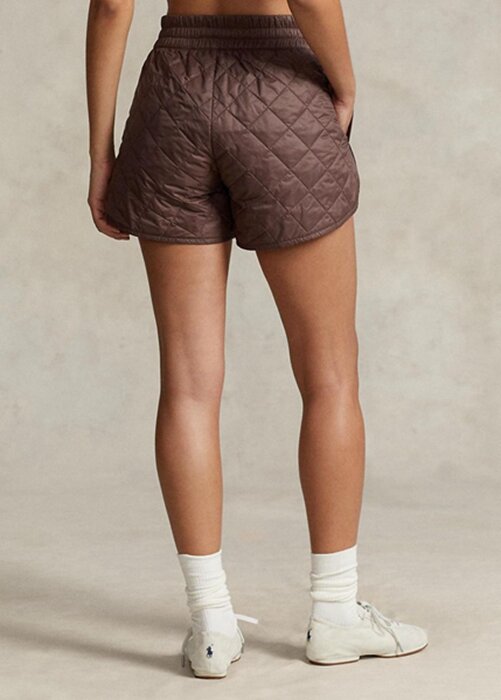 Brown Women’s Ralph Lauren Water-repellent Quilted Drawstring Shorts Brown Women’s Ralph Lauren Water-repellent Quilted Drawstring Shorts