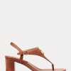 Brown Women’s Ralph Lauren Westcott II Tumbled Leather Sandals