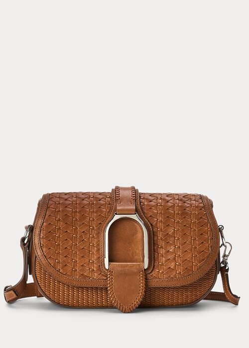 Brown Women’s Ralph Lauren Woven Calfskin Welington Crossbody Bags Brown Women’s Ralph Lauren Woven Calfskin Welington Crossbody Bags