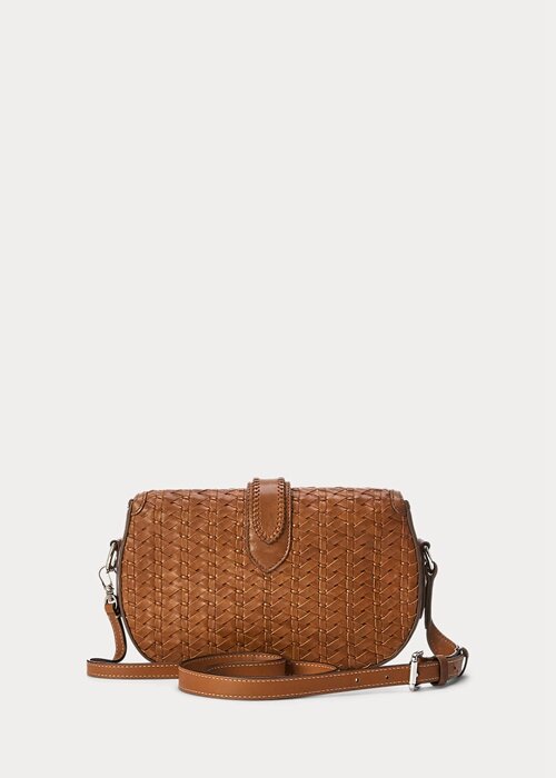 Brown Women’s Ralph Lauren Woven Calfskin Welington Crossbody Bags Brown Women’s Ralph Lauren Woven Calfskin Welington Crossbody Bags