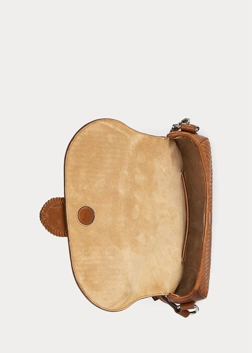 Brown Women’s Ralph Lauren Woven Calfskin Welington Crossbody Bags Brown Women’s Ralph Lauren Woven Calfskin Welington Crossbody Bags