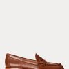 Brown Women’s Ralph Lauren Wynnie Burnished Leather Loafers