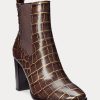 Brown Women’s Ralph Lauren ylah Embossed Leatherie Boots Brown Women’s Ralph Lauren ylah Embossed Leatherie Boots