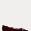 Burgundy Women’s Ralph Lauren Lilah Velvet Ballet Flat Shoes Burgundy Women’s Ralph Lauren Lilah Velvet Ballet Flat Shoes