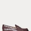 Burgundy Women’s Ralph Lauren Wynnie Embossed Leather Loafers Burgundy Women’s Ralph Lauren Wynnie Embossed Leather Loafers