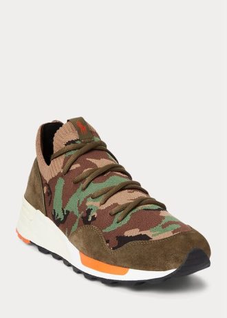Camo Men’s Ralph Lauren Trackster 200II Camo Knit Sneakers