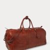 Chocolate Men’s Ralph Lauren Heritage Leather Duffle Bags