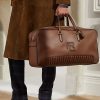 Chocolate Men’s Ralph Lauren Quilted Burnished Calfskin Duffle Bags