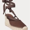 Chocolate Women’s Ralph Lauren Canvas Wedge Espadrille