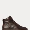 Chocolate Women’s Ralph Lauren Jaemyn Calfskin High-Top Sneakers Chocolate Women’s Ralph Lauren Jaemyn Calfskin High-Top Sneakers