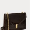 Chocolate Women’s Ralph Lauren Polo ID Croc-Embossed Envelope Chain Handbag Chocolate Women’s Ralph Lauren Polo ID Croc-Embossed Envelope Chain Handbag