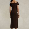 Chocolate Women’s Ralph Lauren Straight-Neck Cashmere Dress Chocolate Women’s Ralph Lauren Straight-Neck Cashmere Dress