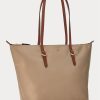 Clay Women’s Ralph Lauren Nylon Small Tote Bags Clay Women’s Ralph Lauren Nylon Small Tote Bags