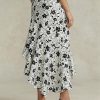 Cream / Black Women’s Ralph Lauren Floral Ruffled Asymmetrical Linen Skirts Cream / Black Women’s Ralph Lauren Floral Ruffled Asymmetrical Linen Skirts