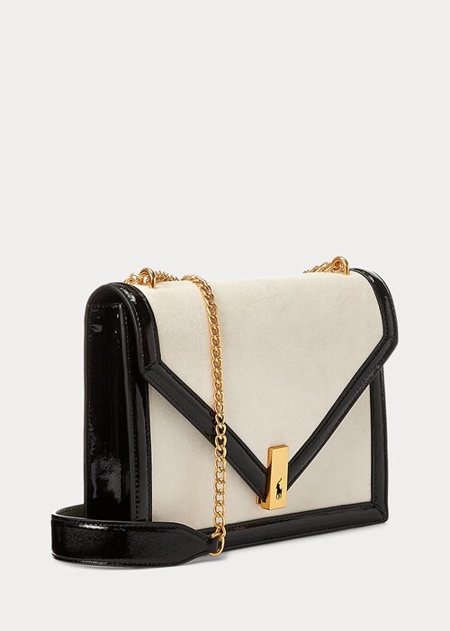 Cream/Black Women’s Ralph Lauren Polo ID Suede Envelope Crossbody Bags Cream/Black Women’s Ralph Lauren Polo ID Suede Envelope Crossbody Bags