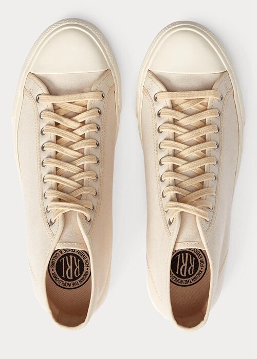 Cream Men’s Ralph Lauren Mayport Canvas Sneakers Cream Men’s Ralph Lauren Mayport Canvas Sneakers