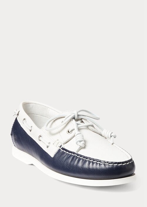 Cream / Navy Men’s Ralph Lauren Merton Two-Tone Leather Casual Shoes Cream / Navy Men’s Ralph Lauren Merton Two-Tone Leather Casual Shoes