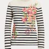 Cream / Navy Women’s Ralph Lauren Floral & Striped Jersey Long-Sleeve T Shirts Cream / Navy Women’s Ralph Lauren Floral & Striped Jersey Long-Sleeve T Shirts