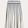 Cream / Navy Women’s Ralph Lauren Striped Knit Midi Skirts Cream / Navy Women’s Ralph Lauren Striped Knit Midi Skirts