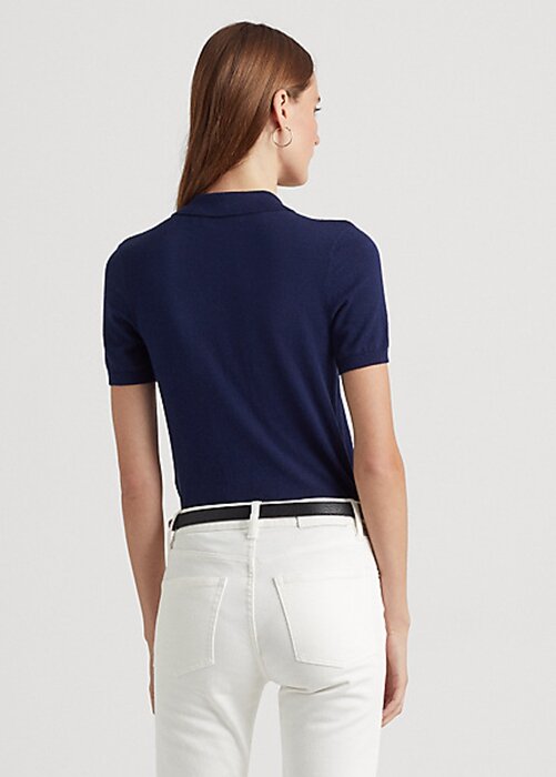 Cream / Navy Women’s Ralph Lauren Two-Tone Cotton Cardigan Sweaters Cream / Navy Women’s Ralph Lauren Two-Tone Cotton Cardigan Sweaters