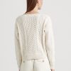 Cream Women’s Ralph Lauren Aran-Knit Cotton Boatneck Sweaters