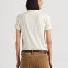 Cream Women’s Ralph Lauren Beaded-Crest Piqué Polo Shirts