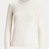 Cream Women’s Ralph Lauren Cashmere Crewneck Sweaters Cream Women’s Ralph Lauren Cashmere Crewneck Sweaters