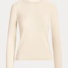Cream Women’s Ralph Lauren Cashmere Crewneck Sweaters