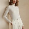 Cream Women’s Ralph Lauren Cashmere Turtleneck Sweaters